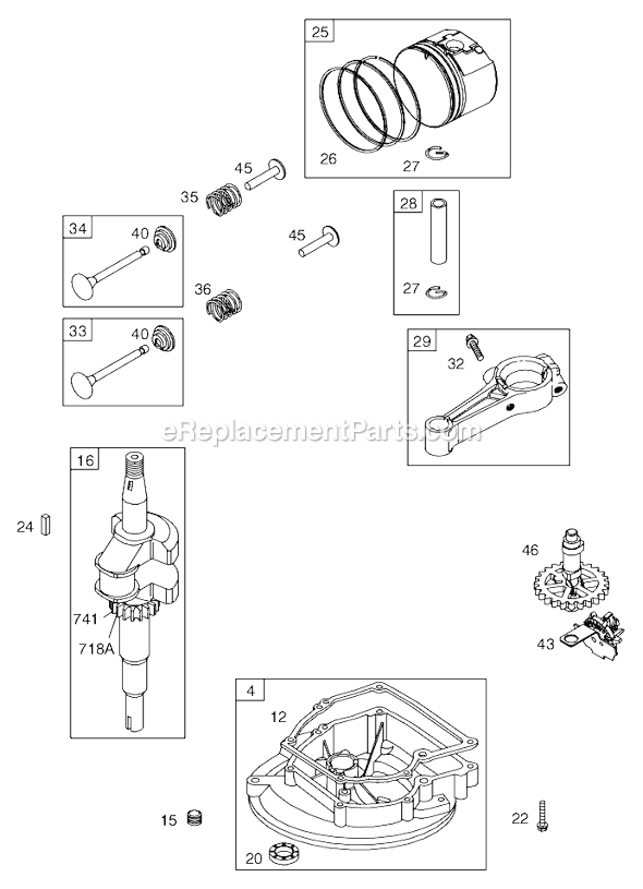 Page B Diagram and Parts List for 10F900SERIES  Briggs and Stratton Engine
